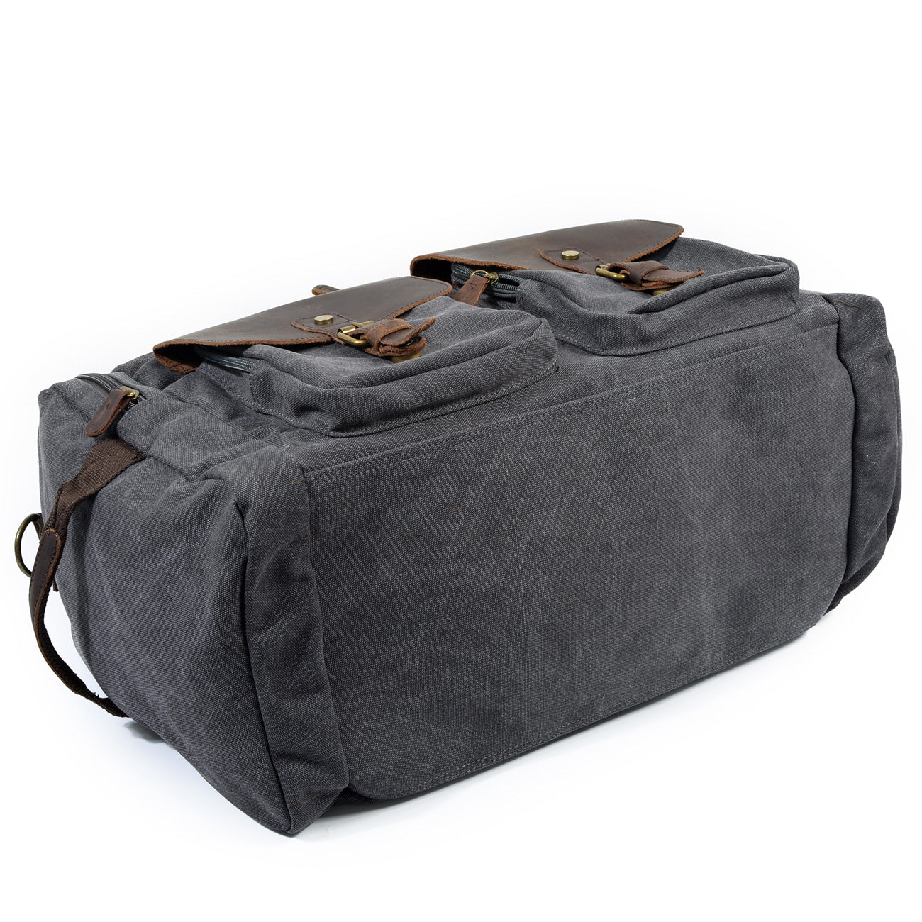 David | Canvas duffle bag for travel made of Genuine Leather