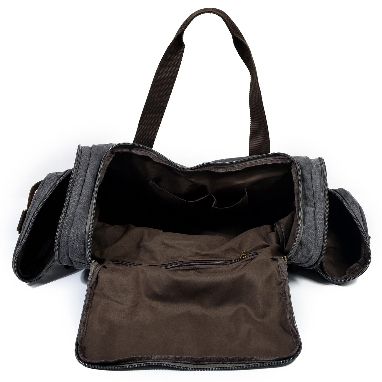 David | Canvas duffle bag for travel made of Genuine Leather