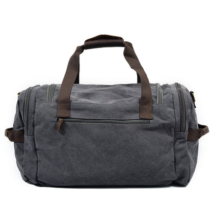David | Canvas duffle bag for travel made of Genuine Leather