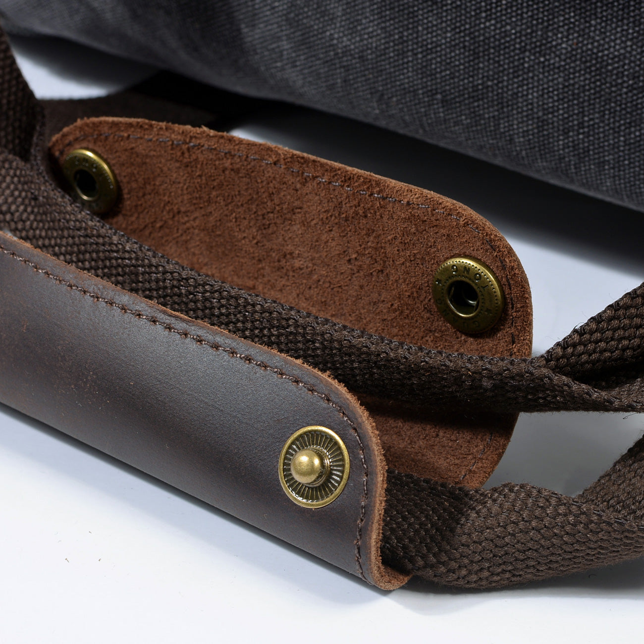David | Canvas duffle bag for travel made of Genuine Leather